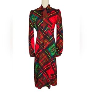 Vintage Algo-Ettes Petite Plaid Dress